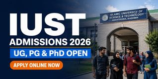 IUST Admission 2026 Begins; Apply for UG, PG, Ph.D Programs @iust.ac.in